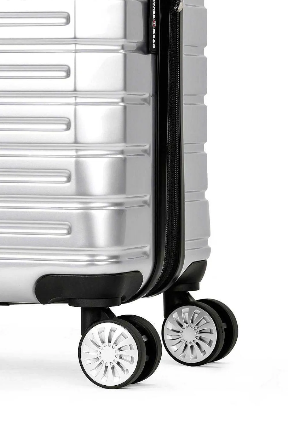 SWISSGEAR 7782 18" Expandable Carry On Hardside Spinner Luggage - Silver> Hardside