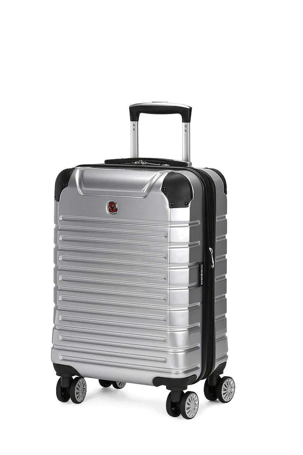 SWISSGEAR 7782 18" Expandable Carry On Hardside Spinner Luggage - Silver> Hardside