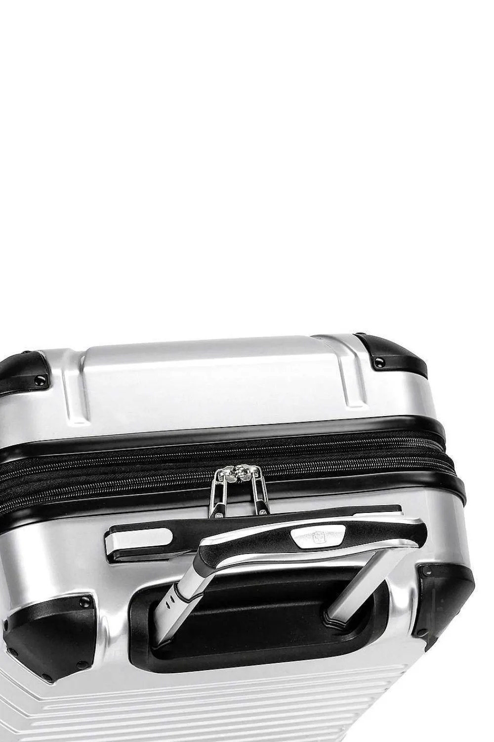 SWISSGEAR 7782 18" Expandable Carry On Hardside Spinner Luggage - Silver> Hardside