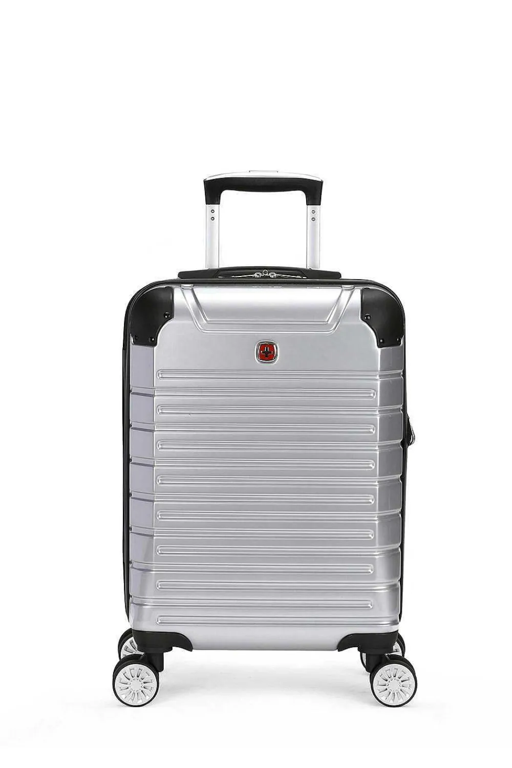 SWISSGEAR 7782 18" Expandable Carry On Hardside Spinner Luggage - Silver> Hardside