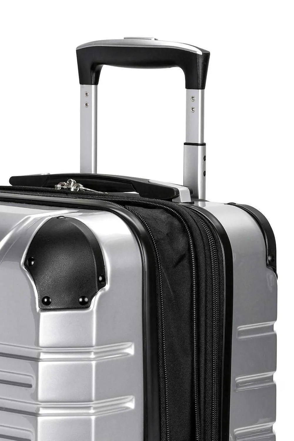 SWISSGEAR 7782 18" Expandable Carry On Hardside Spinner Luggage - Silver> Hardside