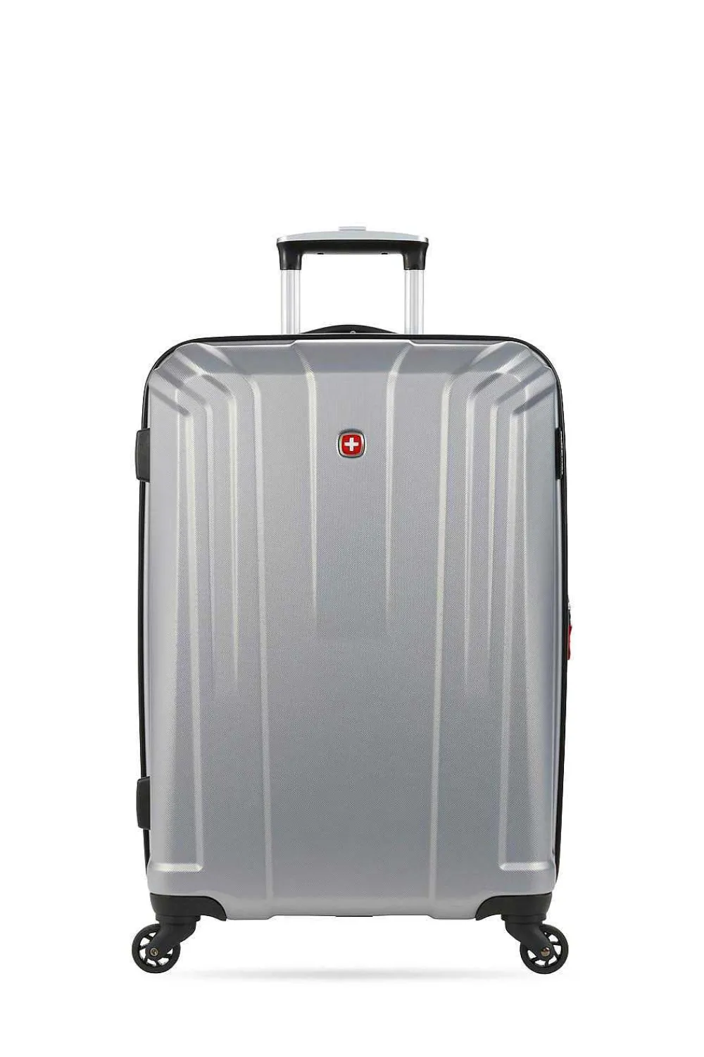 SWISSGEAR 3750 23" Expandable Hardside Spinner Luggage - Silver> Medium Checked
