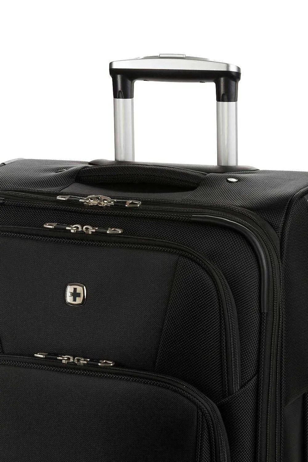 SWISSGEAR 7768 24" Expandable Spinner Luggage - Black> Medium Checked