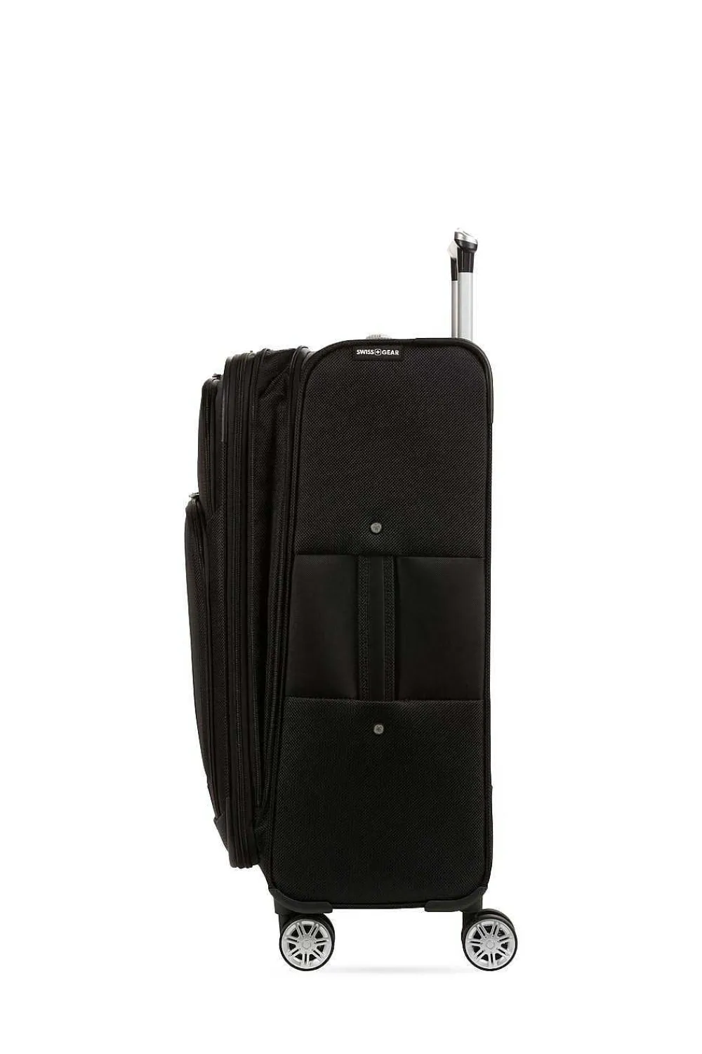 SWISSGEAR 7768 24" Expandable Spinner Luggage - Black> Medium Checked