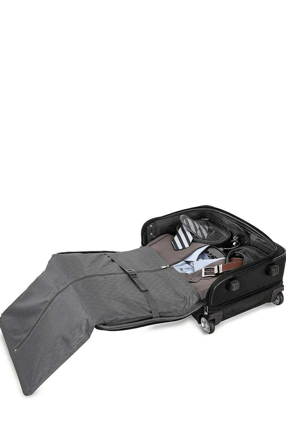 SWISSGEAR 6590 20" Garment Upright Carry On Wheeled Luggage - Black> Softside