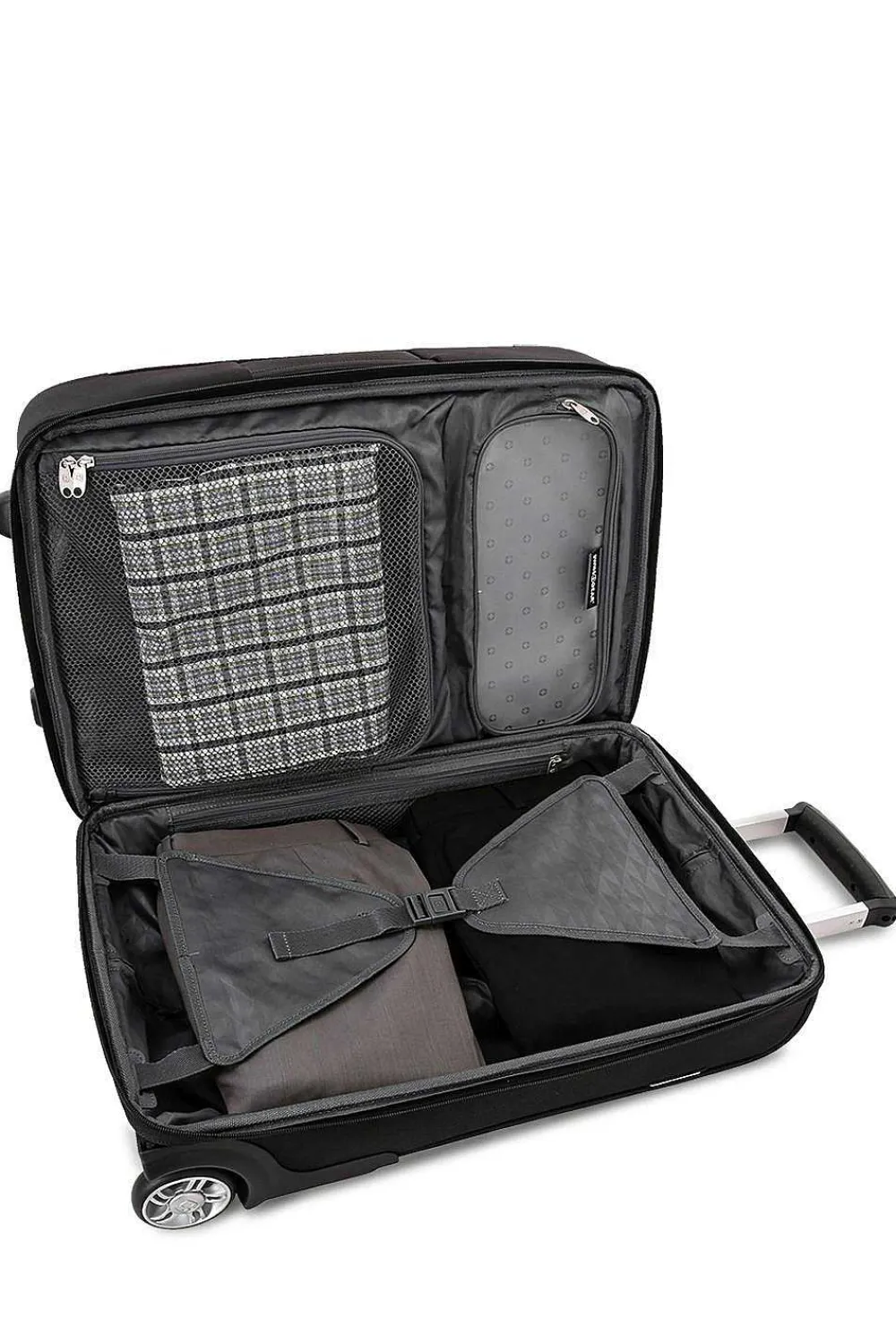 SWISSGEAR 6590 20" Garment Upright Carry On Wheeled Luggage - Black> Softside