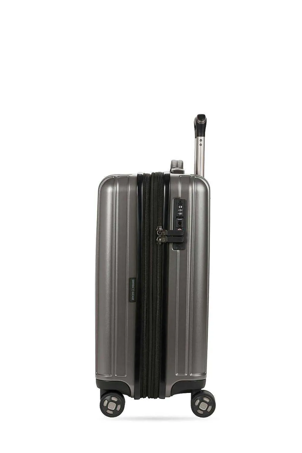 SWISSGEAR 7910 20" Usb Expandable Carry On Hardside Spinner Luggage - Gun Metal> Hardside