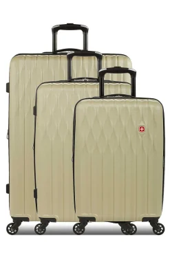 SWISSGEAR 8018 Expandable Hardside Spinner 3Pc Luggage Set - Light Sand> Hardside