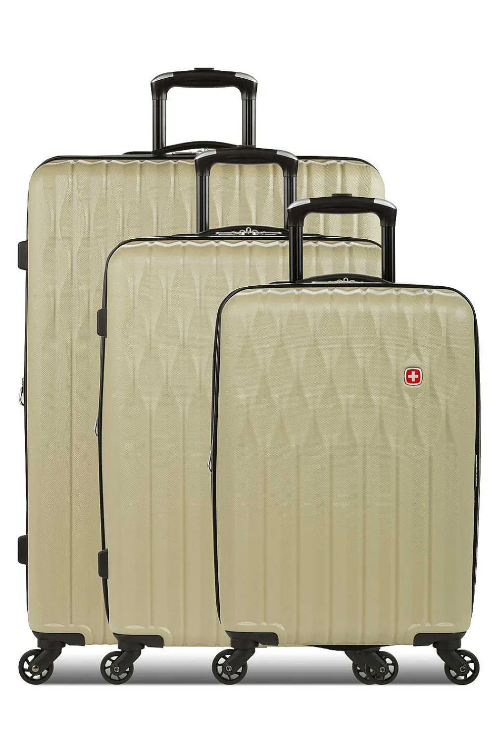 SWISSGEAR 8018 Expandable Hardside Spinner 3Pc Luggage Set - Light Sand> Hardside