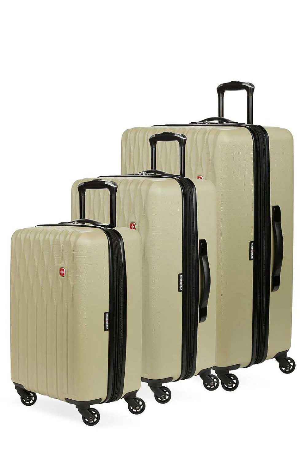 SWISSGEAR 8018 Expandable Hardside Spinner 3Pc Luggage Set - Light Sand> Hardside