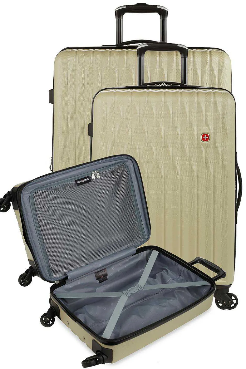 SWISSGEAR 8018 Expandable Hardside Spinner 3Pc Luggage Set - Light Sand> Hardside