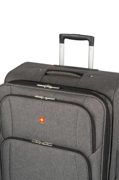 SWISSGEAR 7738 Expandable 3Pc Spinner Luggage Set - Gray Black><noscript><img width=