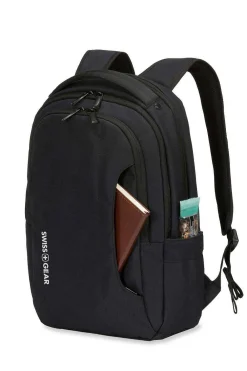 SWISSGEAR 3573 Laptop Backpack - Black/White Logo><noscript><img width=