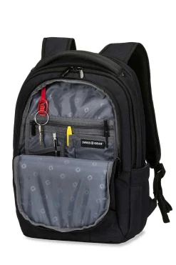 SWISSGEAR 3573 Laptop Backpack - Black/White Logo><noscript><img width=
