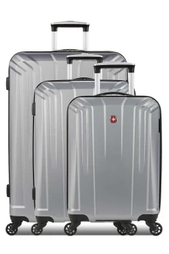 SWISSGEAR 3750 3Pc Hardside Spinner Luggage Set - Silver><noscript><img width=