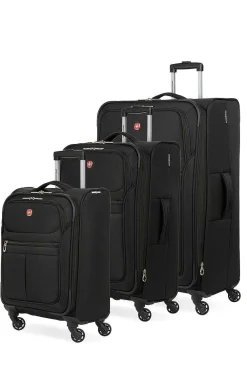 SWISSGEAR 4010 3Pc Spinner Luggage Set - Black><noscript><img width=