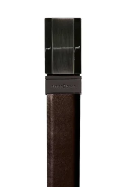 SWISSGEAR Reversible Solid Buckle Leather Belt - Black Brown> Belts & Wallets