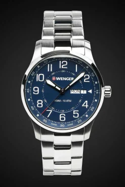 SWISSGEAR Wenger Attitude Watch - Stainless Steel With Blue Dial And Stainless Steel Bracelet><noscript><img width=