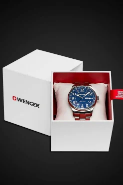 SWISSGEAR Wenger Attitude Watch - Stainless Steel With Blue Dial And Stainless Steel Bracelet><noscript><img width=