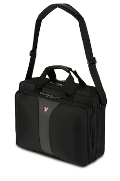 SWISSGEAR Wenger Legacy 16 Inch Double Gusset Computer Case - Black/Gray><noscript><img width=