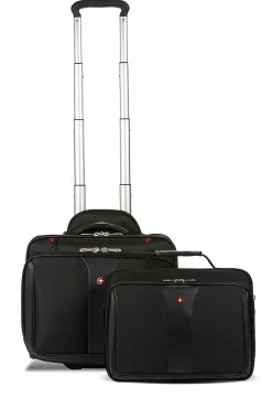 SWISSGEAR Wenger Patriot Wheeled Business Case With Removable Laptop Case - Black> Rolling Business Cases