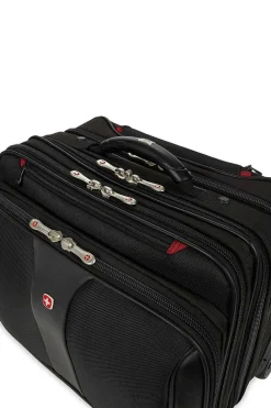 SWISSGEAR Wenger Patriot Wheeled Business Case With Removable Laptop Case - Black><noscript><img width=