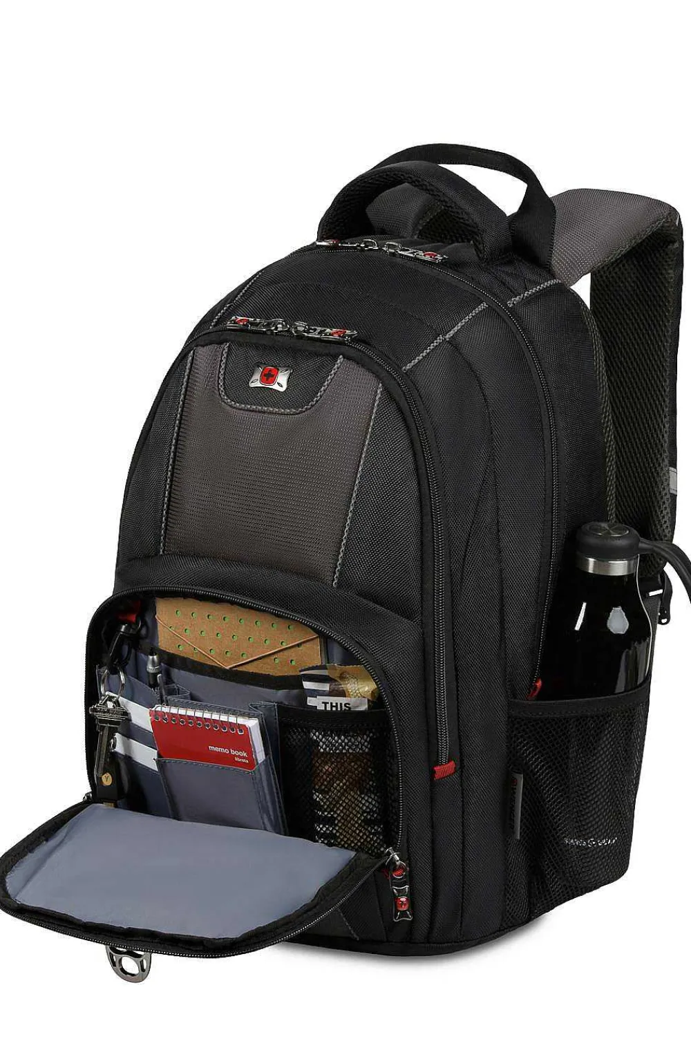 SWISSGEAR Wenger Pillar 16 Inch Laptop Backpack - Black/Gray> Wenger Backpacks