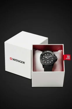 SWISSGEAR Wenger Seaforce Watch - Black With Black Dial And Black Silicone Strap> Watches